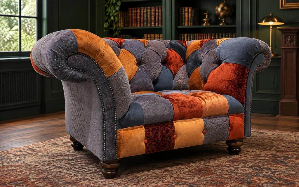 Camborne Patchwork Chesterfield Armchair