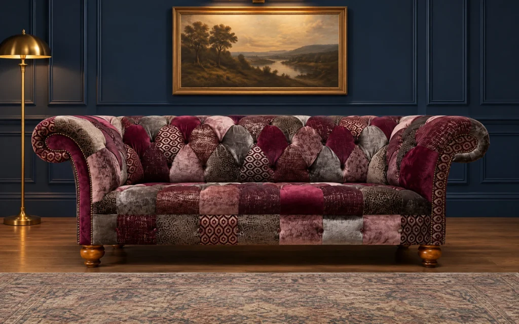 Claremont Patchwork Chesterfield Sofa