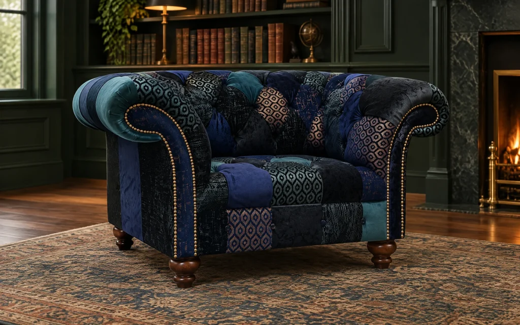 Dorset Patchwork Chesterfield Armchair