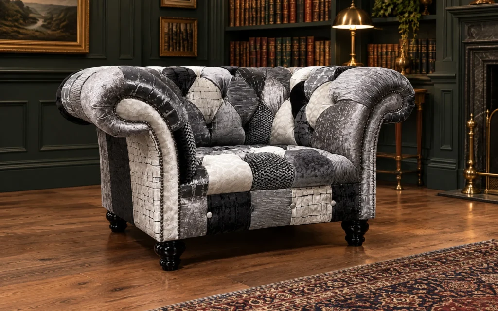 Hereford Patchwork Chesterfield Armchair