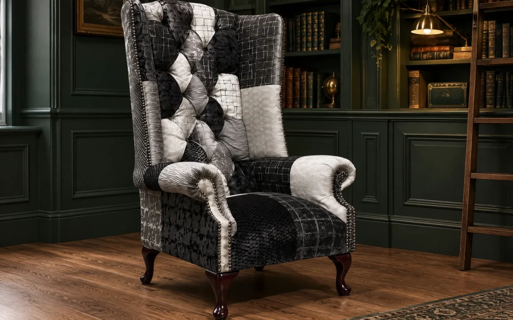 Hereford Patchwork Chesterfield Wing Chair