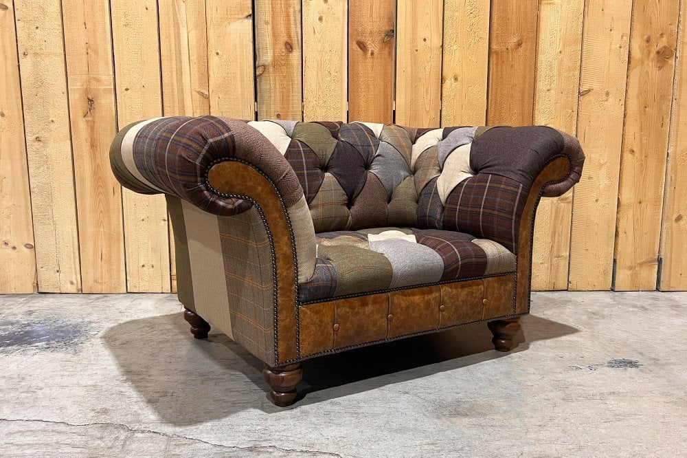 Highland Patchwork Chesterfield Armchair