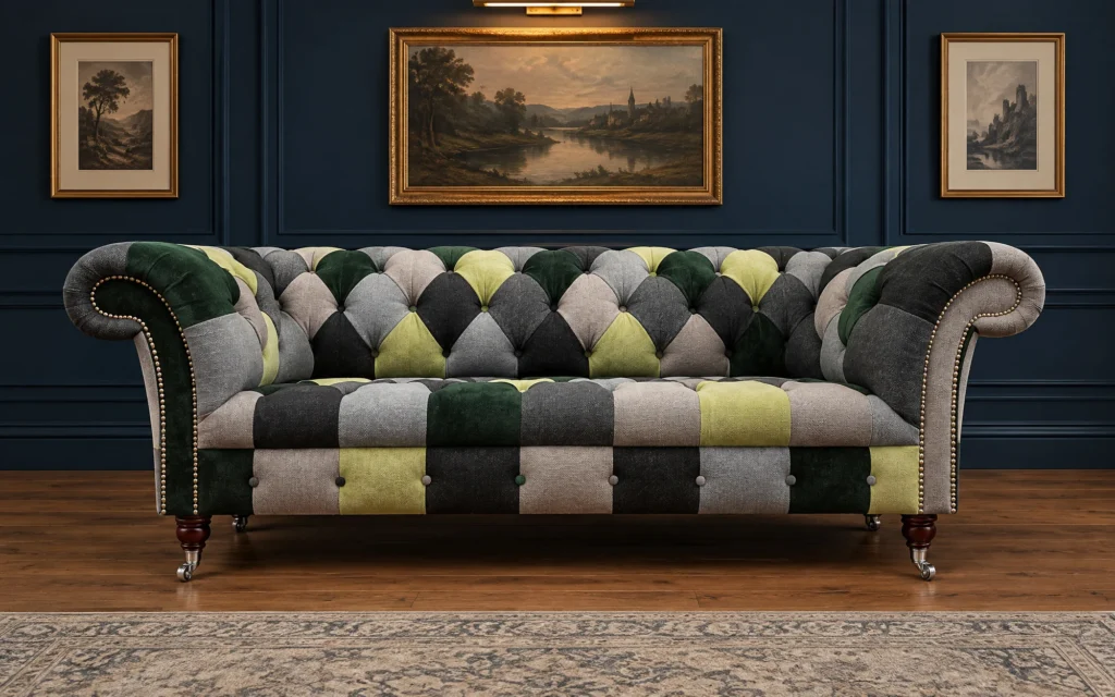Kew Patchwork Chesterfield Sofa