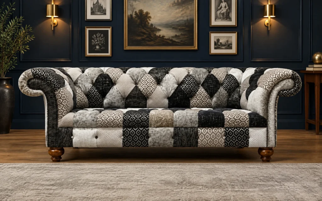 Rosslyn Patchwork Chesterfield Sofa