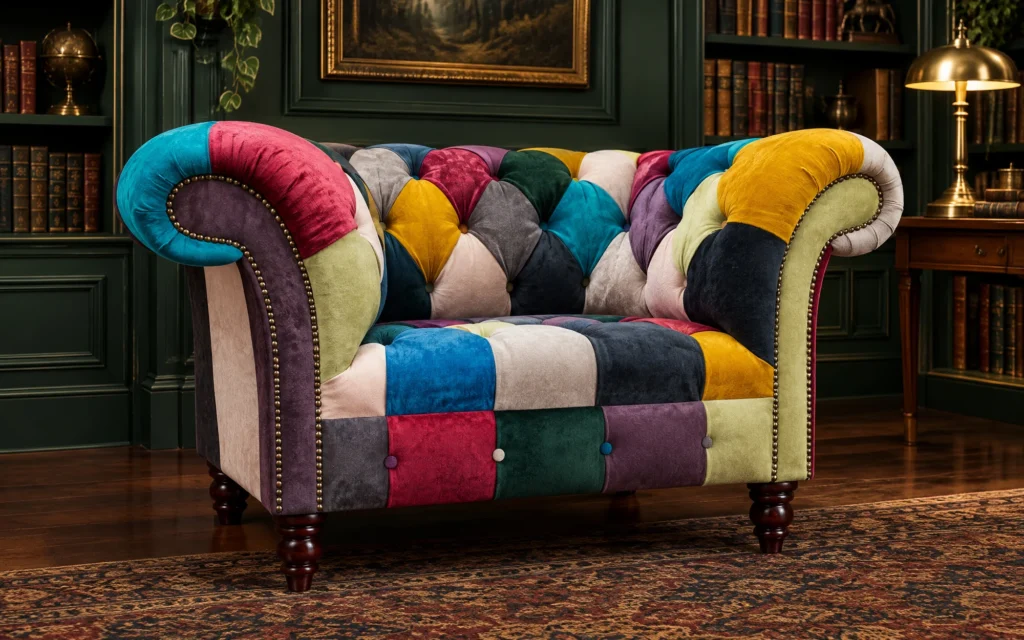Worthing Patchwork Chesterfield Armchair