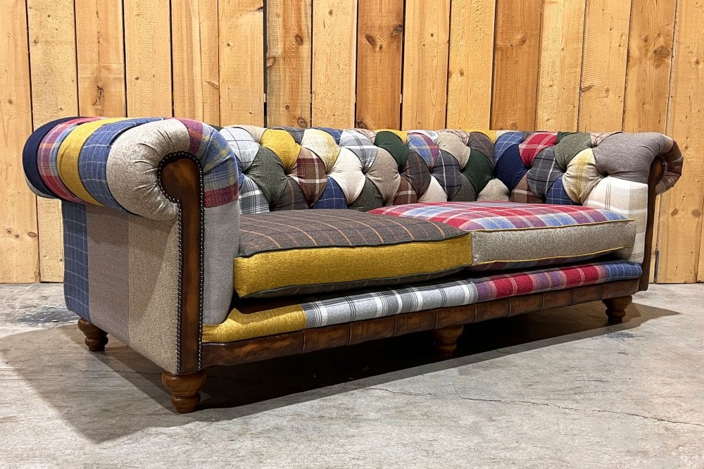 3 Seater Cotswold Patchwork Chesterfield Sofa