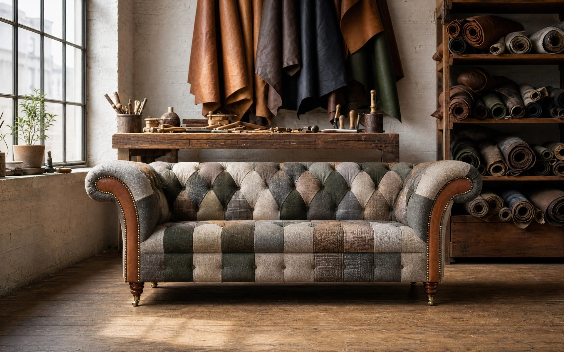 Cotswold Patchwork Chesterfield sofa