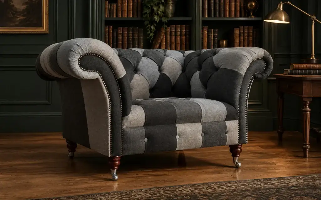Brighton Patchwork Chesterfield Armchair