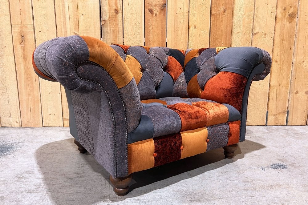 Camborne Patchwork Chesterfield Armchair