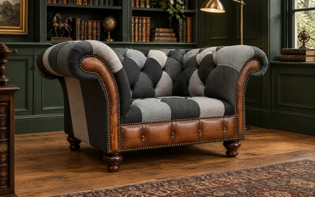 Camden Patchwork Chesterfield Armchair