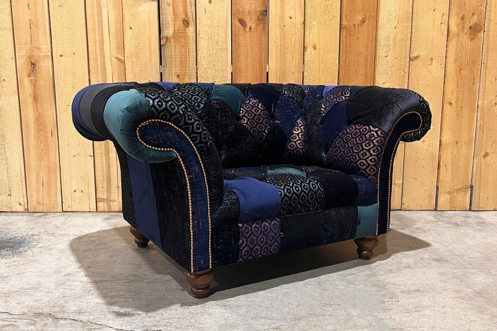 Dorset Patchwork Chesterfield Armchair