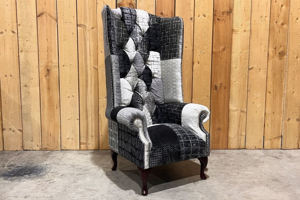 Hereford Patchwork Chesterfield Wing Chair