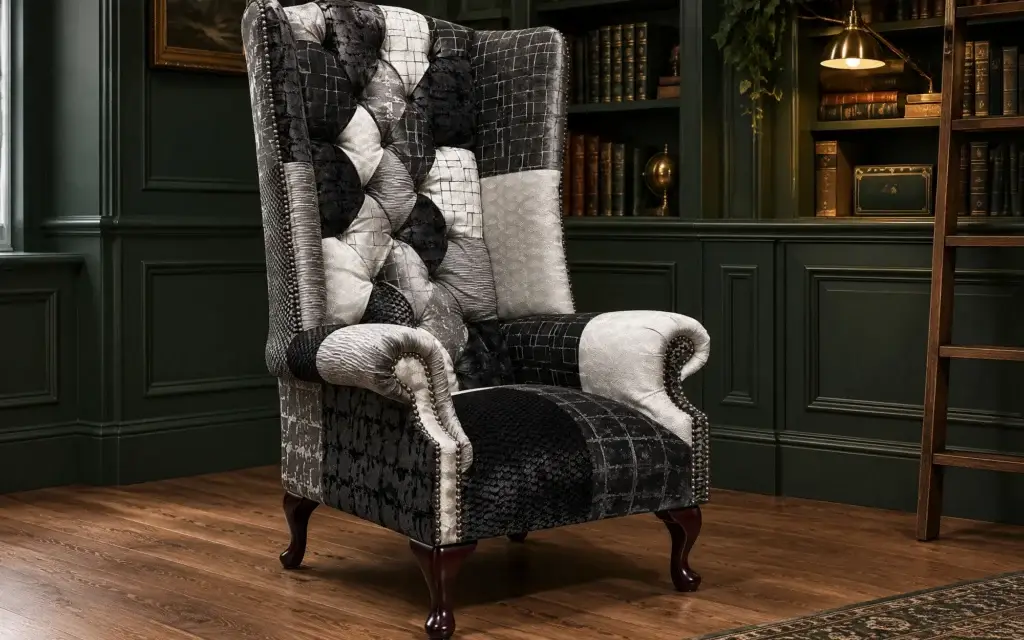 Hereford Patchwork Chesterfield Wing Chair