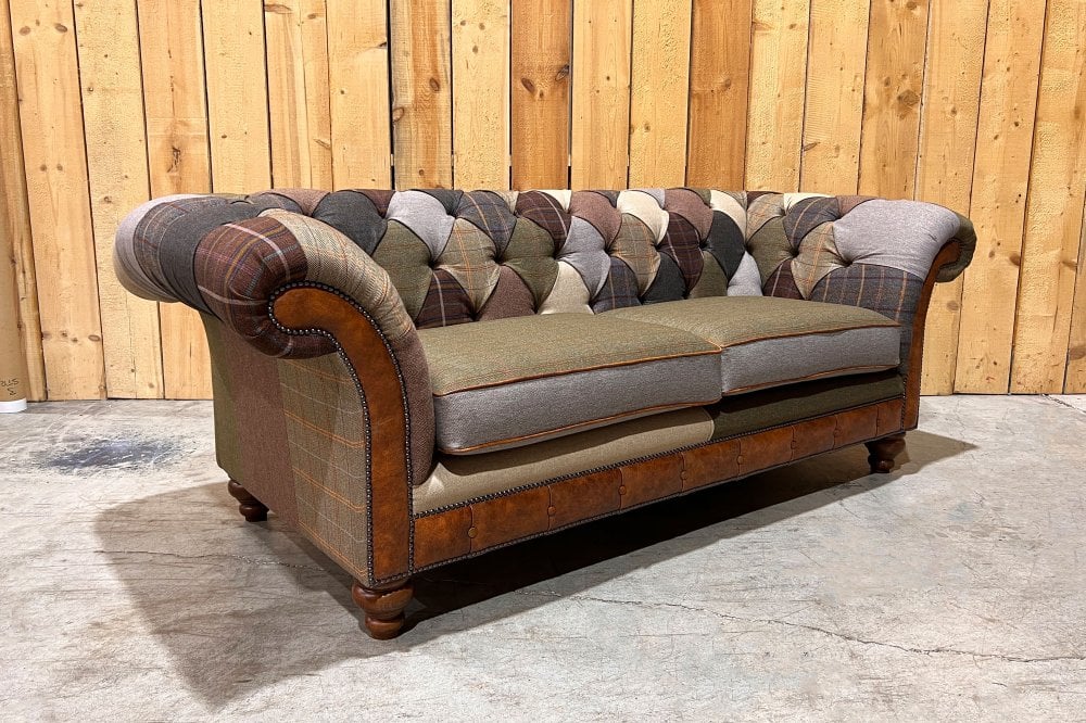 Highland Patchwork Chesterfield Sofa (Cushion)