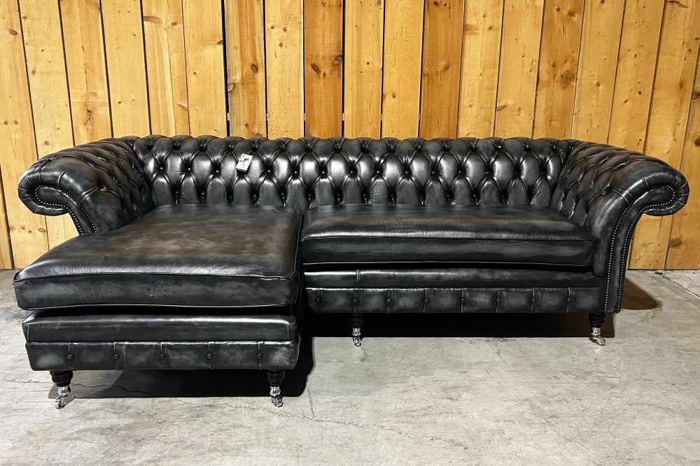 London Chaise End Chesterfield Sofa