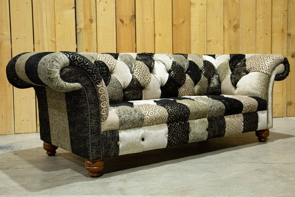 Rosslyn Patchwork Chesterfield Sofa