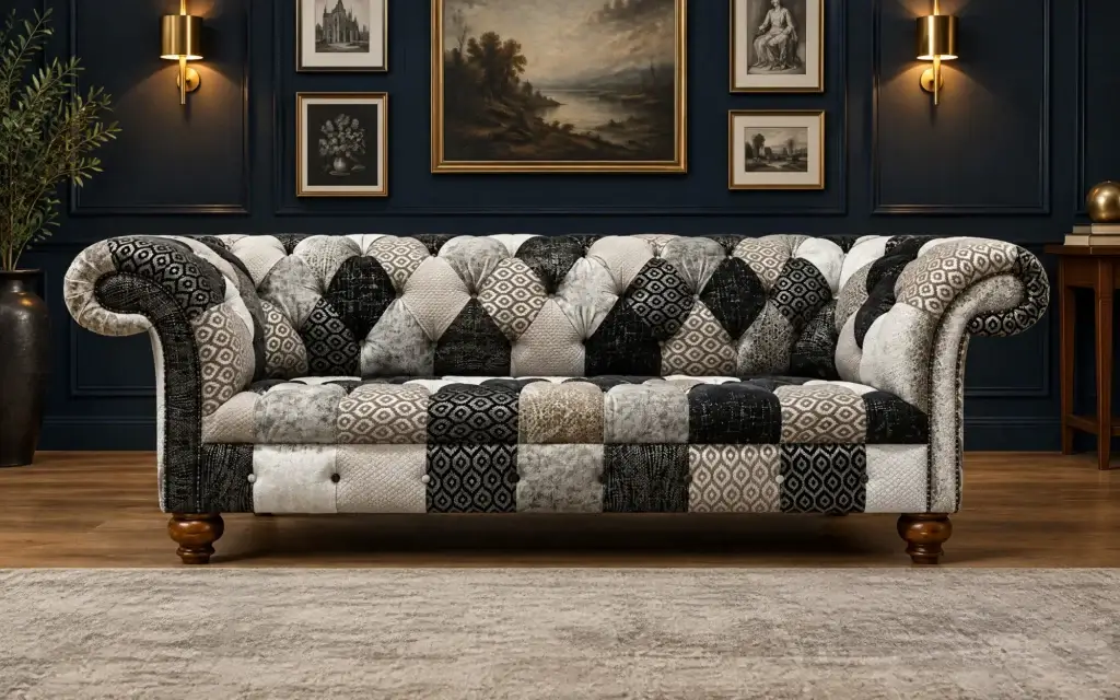 Rosslyn Patchwork Chesterfield Sofa