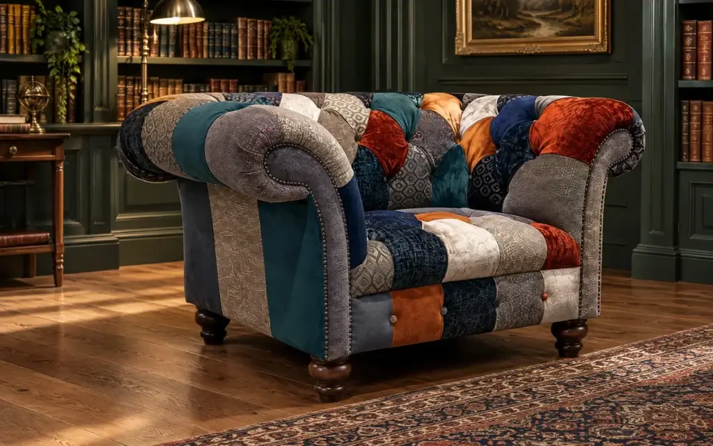 Weymouth Patchwork Chesterfield Armchair