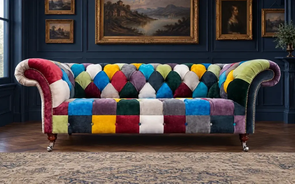 Worthing Patchwork Chesterfield Sofa