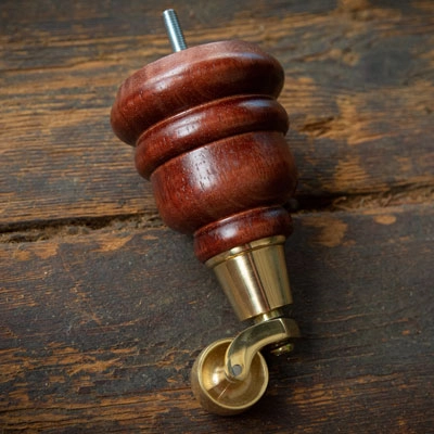 Mahogany Brass Castor