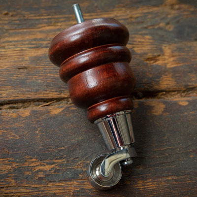 Mahogany Chrome Castor