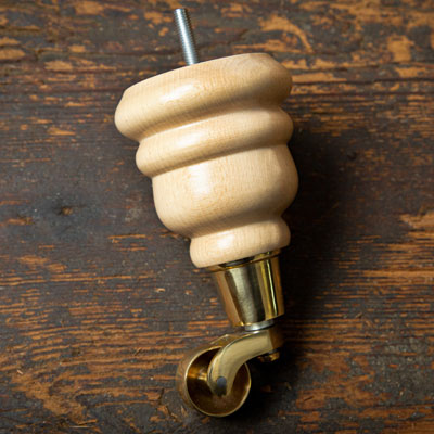 Natural Brass Castor