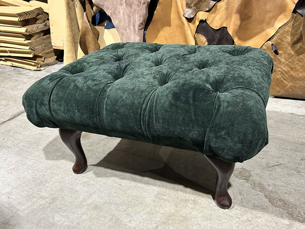 Kensington Naples Hunter Velvet Footstool