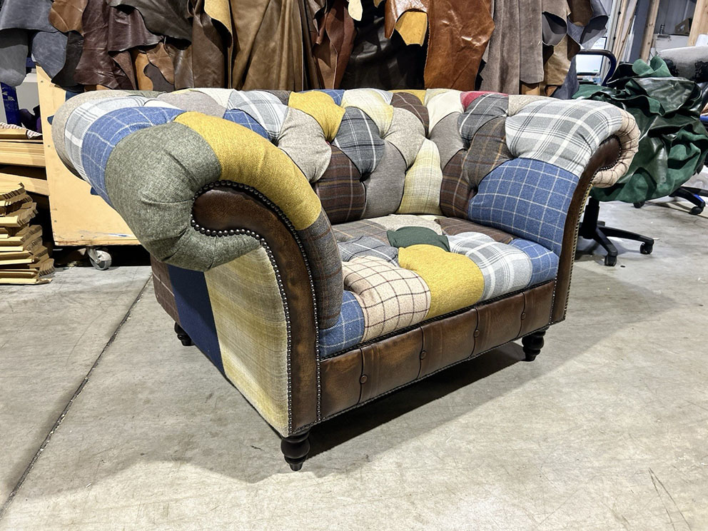 Ex-display Chesterfield Multicoloured Patchwork Snuggle Chair