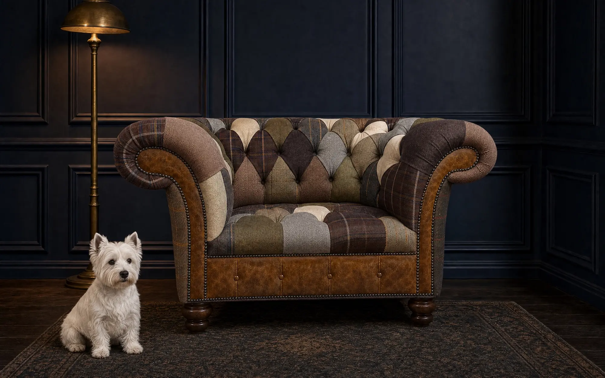 Patchwork Chesterfield Armchairs