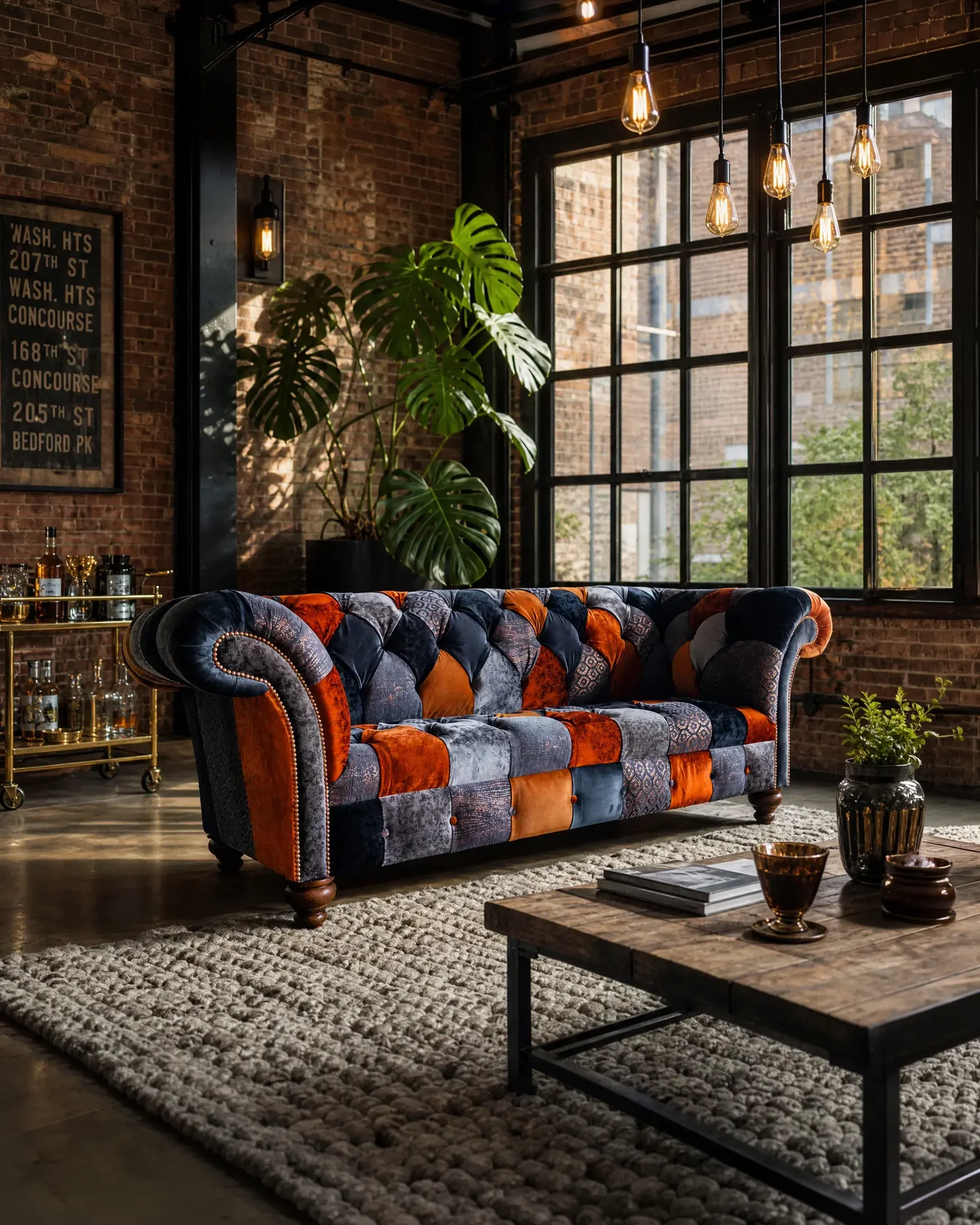 Cotswold Patchwork Chesterfield sofa